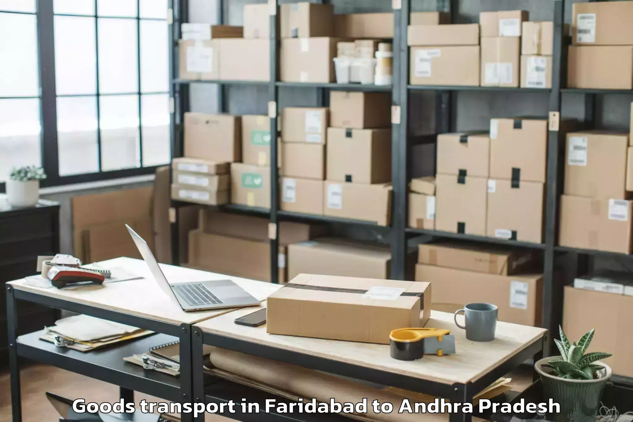 Faridabad to Kakinada Rural Goods Transport Booking